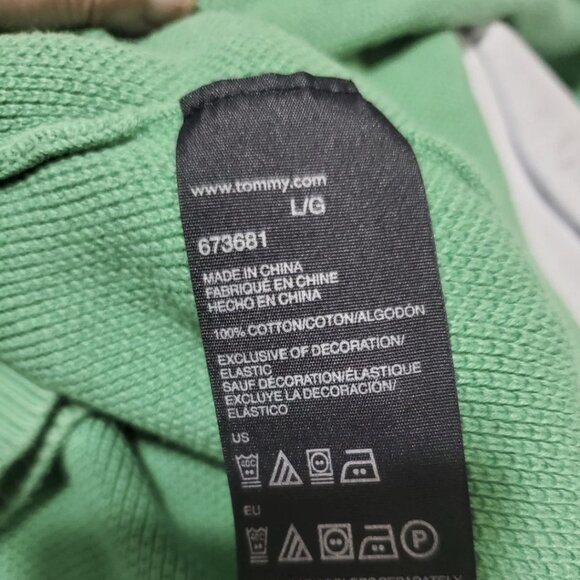 Tommy Hilfiger Men's Green 1/4 Quarter Zip Sweater Size L - Picture 2 of 7